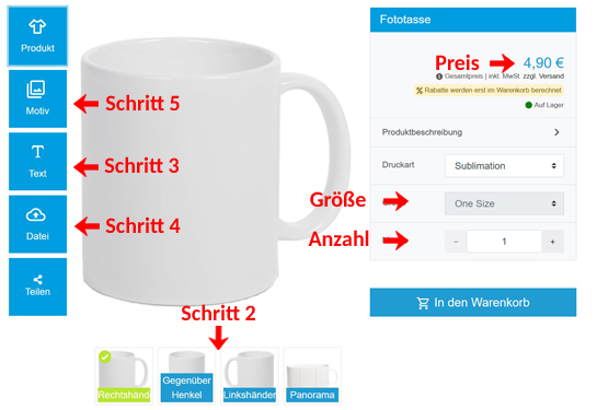 Tassen Bedrucken Selber Gestalten Grosse Tassenauswahl Schnelle Lieferzeiten